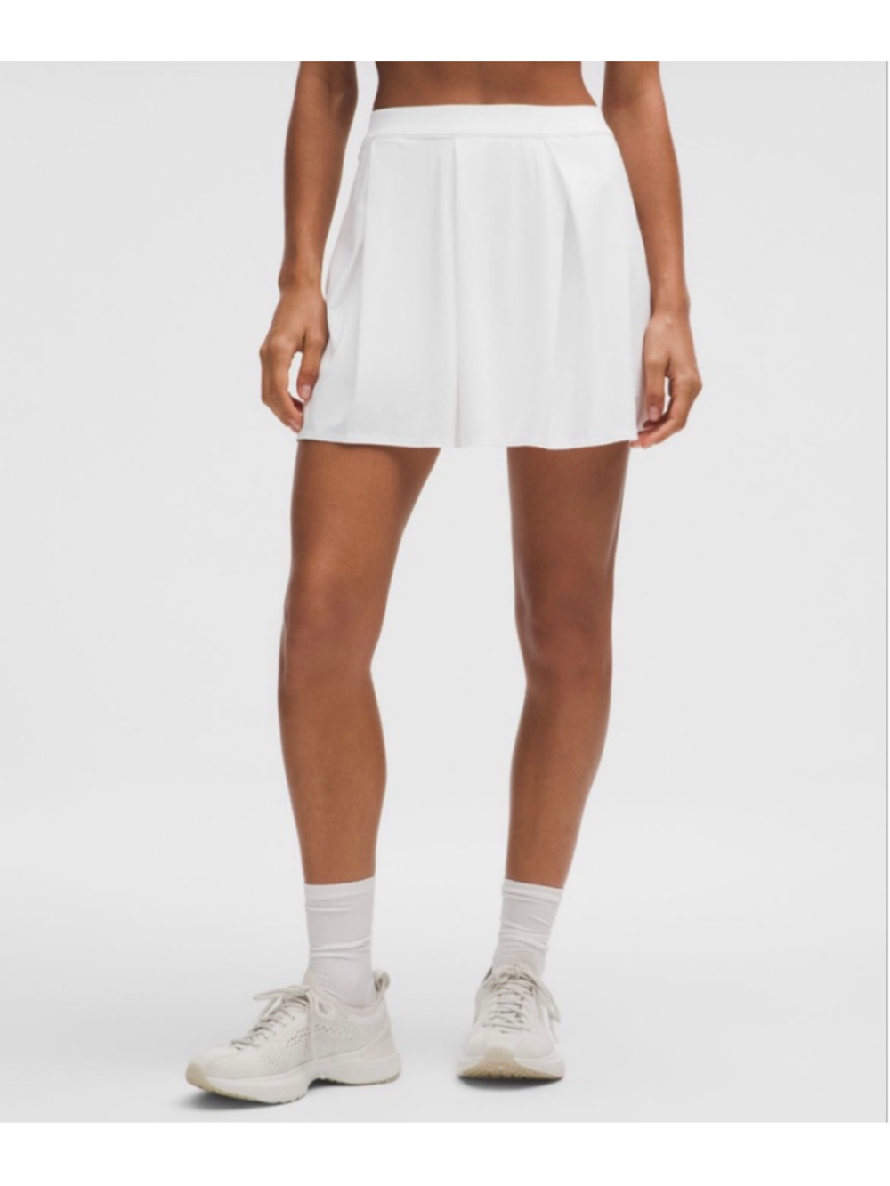 Women's Lululemon Angled-Pleat High-Rise Tennis Skirt XL White